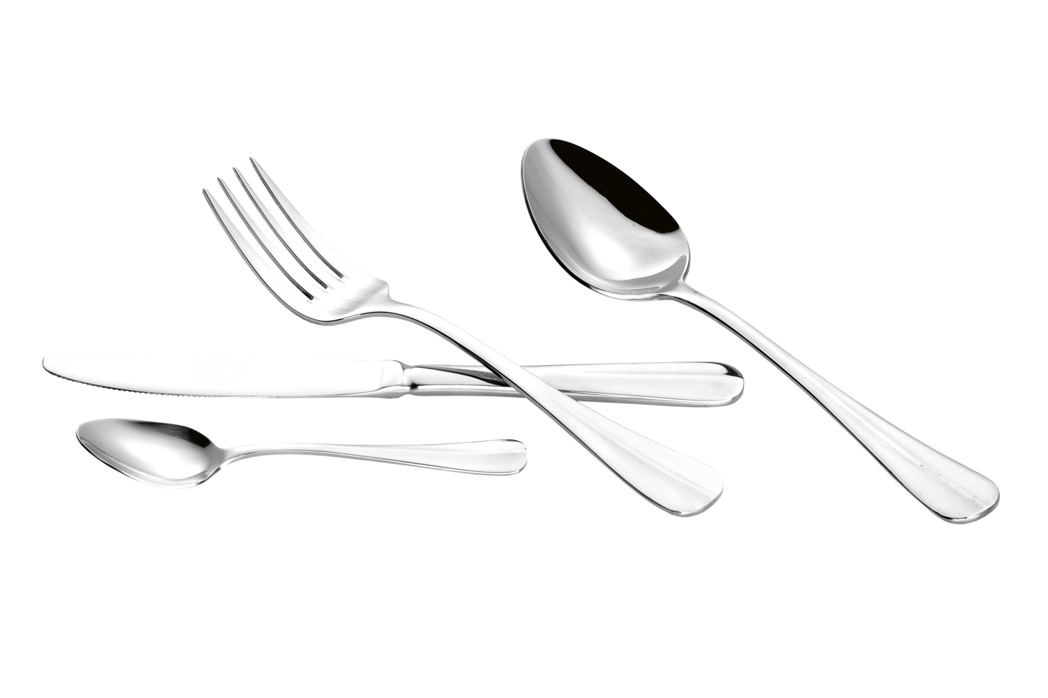 24-teiliges Besteck SOPHIA aus hochwertigem Edelstahl 18/10, poliert. Messer aus Klingenstahl.