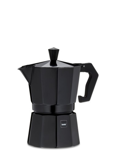 Espressobereiter Italia Aluminium schwarz 3 Tassen 13,0 cm 8,0 cm Ø 150,0 ml von Kela