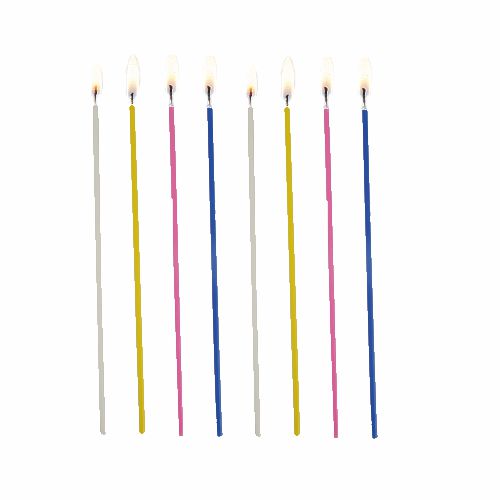 18 Spaghettikerzen Ø 3 mm · 16,5 cm farbig sortiert von PAPSTAR