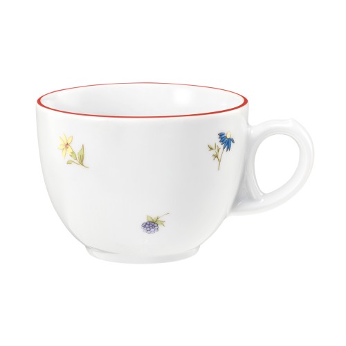 Seltmann Obere zur Kaffeetasse 0,22 l Tulpe, rund, Form: Community, Dekor: 57388 Streublume rote Linie, hohe Kantenschlagfestigkeit