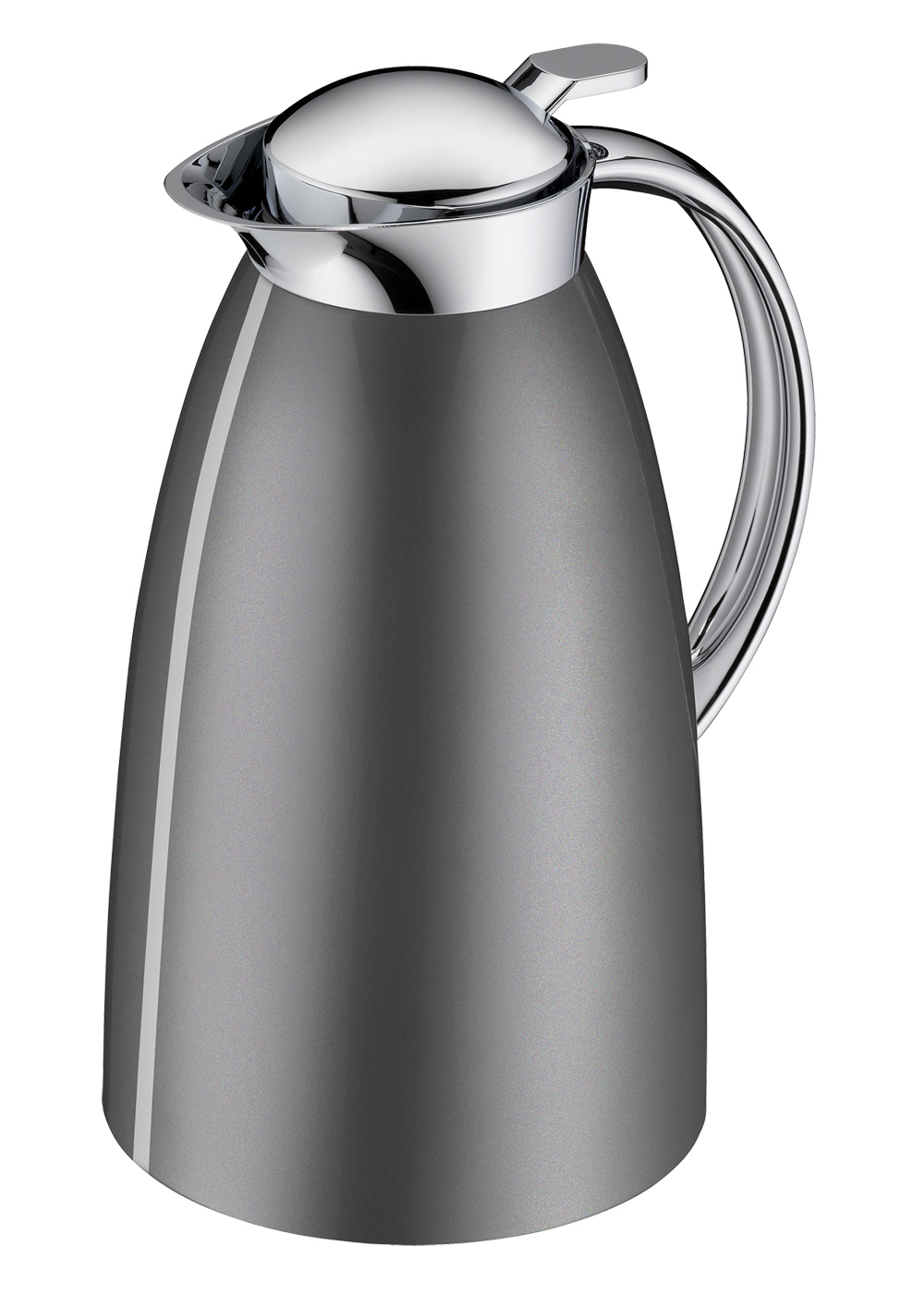 Isolierkanne Gusto space grey polished 1,0 l; Tisch Accessoire by Martin Hauenstein; hochwertiger Edelstahl mit Hartglaseinsatz