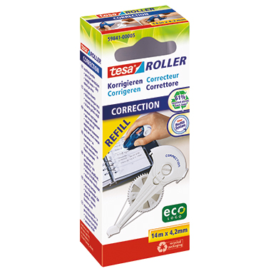 tesa® Nachfüllkassette ecoLogo® Korrekturroller ecoLogo® 4,2 mm x 14 m (B x L) schattenfrei kopierbar