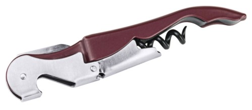 Kellnermesser arbeitet nach dem Doppelheberprinzip, daher auch für große Flaschen, aus massivem Edelstahl 18/0, Griff