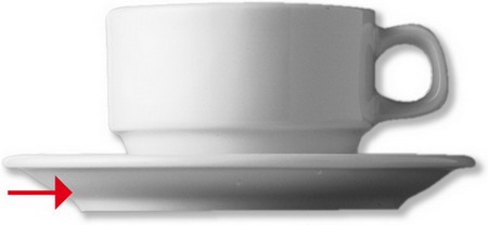 Kombiuntertasse FUNKTION, Durchmesser: 14,5 cm, für Kaffee-, Cappuccino- und Suppentasse, uni weiss, Eschenbach