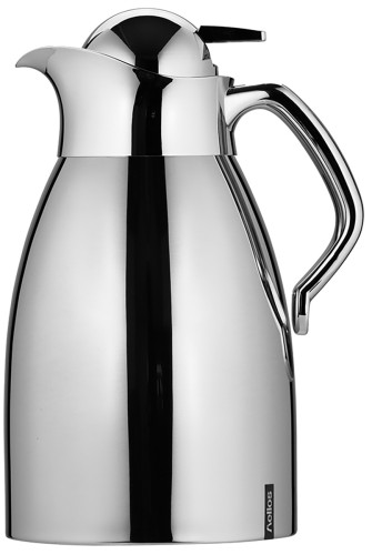 Helios Edelstahl-Isolierkanne Rondo Push 1,5 l