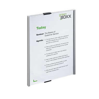 DURABLE Türschild INFO SIGN 210 x 297 mm (B x H) Beschriftungsschild auswechselbar Aluminium/Acryl silber metallic grau