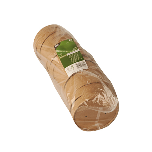 25 Deckel für Suppenbecher, Pappe rund Ø 11,5 cm · 1,6 cm braun von PAPSTAR