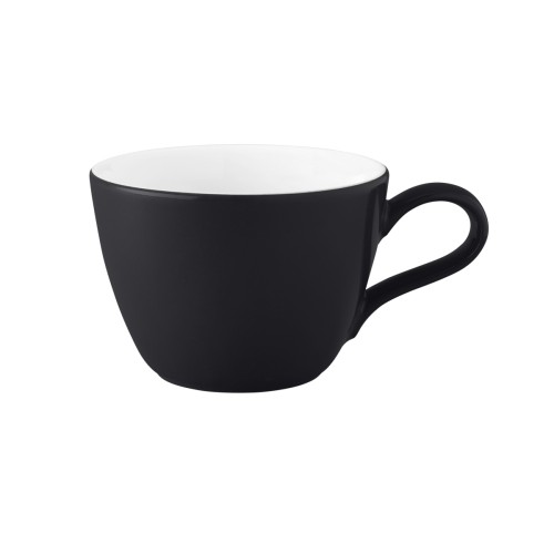 Seltmann Obere zur Cappuccinotasse 0,22 l M5389, rund, Form: Coup Fine Dining, Dekor: 57350 schwarz, hohe Kantenschlagfestigkeit, Made in
