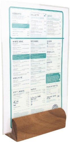 Menükartenaufsteller aus Holz