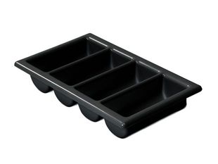 Roltex Besteckkasten mit 4 Fächern, Grau