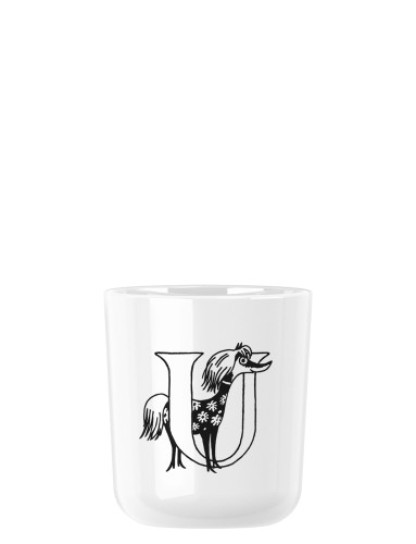 Moomin ABC Tasse - U 0.2 l. weiß, Maße: 74 x 74 x 83 mm