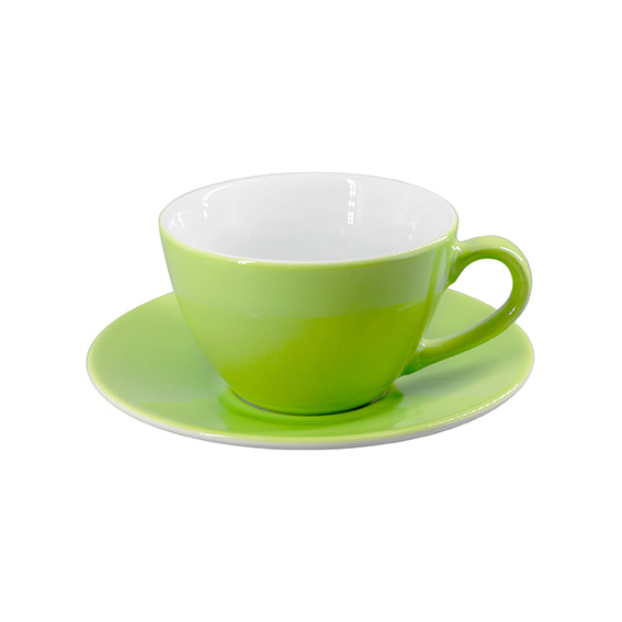 Obertasse 0,32 l - Form: Table Selection - Dekor, 78884 hellgrün - aus Porzellan. Hersteller:, Eschenbach. "Made in Germany".