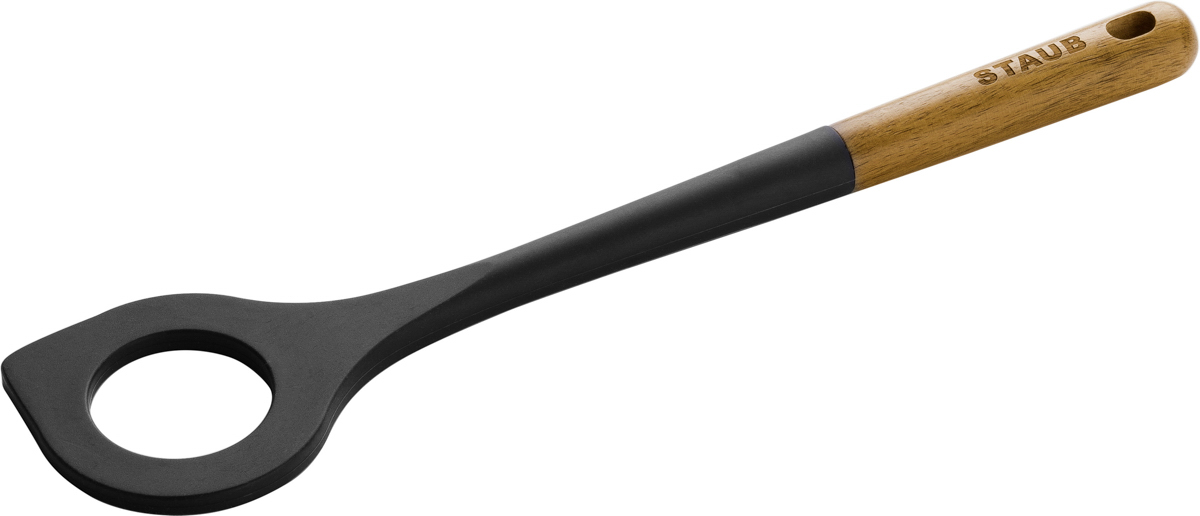 Risottolöffel, Schwarz, Silikon, 31 cm, Serie: (no series Staub). Marke: Staub