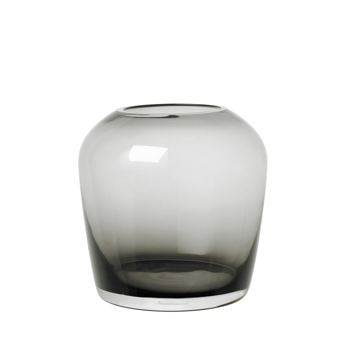Vase -LETA- Smoke Size L, Ø 15 cm. Material: Glas farbig. Von Blomus.