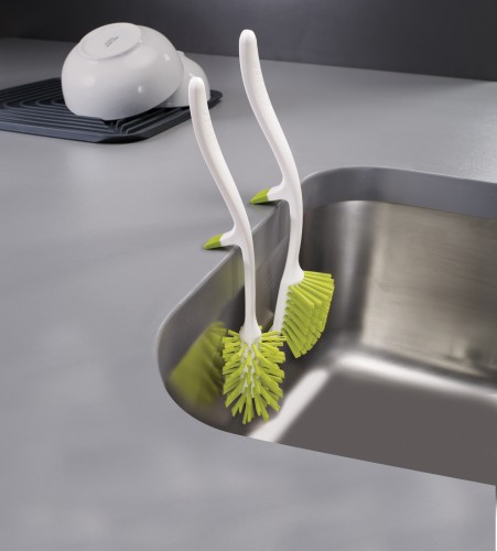 Joseph Joseph Edge - Abwaschbürste mit integrierter Ablagefunktion - weiß/grün