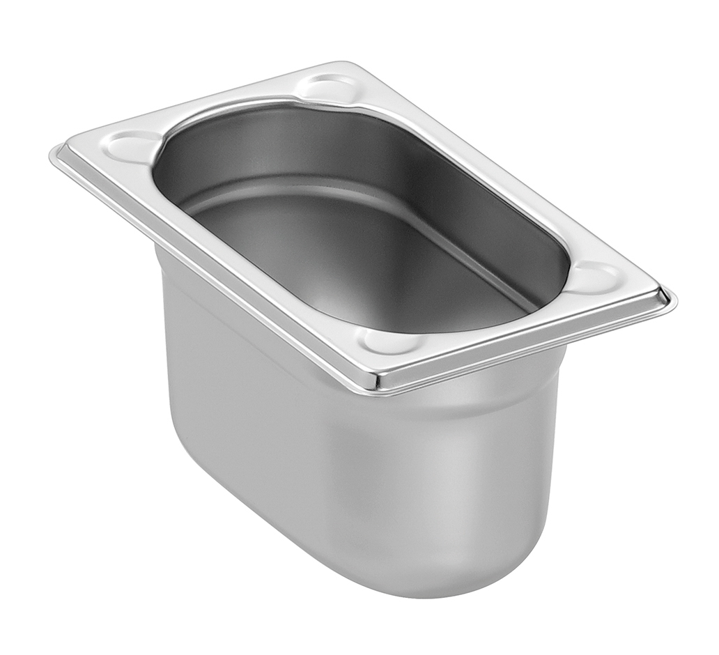 Bartscher GN-Behälter, 1/9GN,T100, Basic Line |Ausführung: Ohne Perforation | Maße: 17,6 x 10,8x 10,0 cm. Gewicht: 0,1 kg