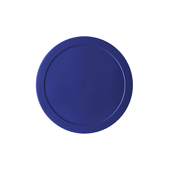 Kunststoffdeckel rund 12 cm - blau - Form: System. Hersteller: Eschenbach. "Made in Germany".