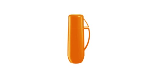 Isolierflasche mit Tasse FAMILY COLORI 0,3 l, orange
