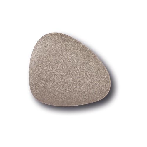 Glasuntersetzer-Set, 6-tlg., Kunstleder, taupe. Länge: 120 mm. Breite: 100 mm. Höhe: 10 mm