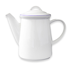 Kaffeekanne 1,35 l - Form: Today - Dekor 64069, Westerland - aus Porzellan. Hersteller:, Eschenbach. "Made in Germany".