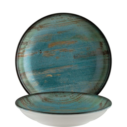 Madera Mint Bloom Teller tief 28 cm, aus Porzellan