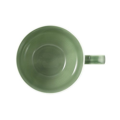 Seltmann Kaffeeobertasse 0,26 l mit Relief, rund mit Relief, Form: Beat, weiss Salbei7, hohe Kantenschlagfestigkeit, Made in Germany