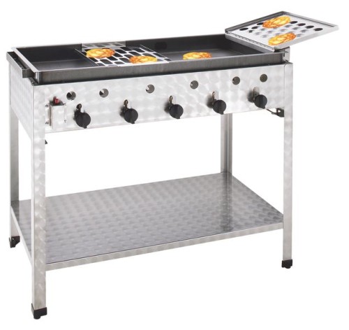 NEUMÄRKER Reibekuchen Gasstandbräter - 5 Brenner nur für Propan-/Butangas 995x530x830 mm