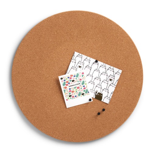 Pinboard, rund, Kork. Ø: 445 mm. Höhe: 10 mm.