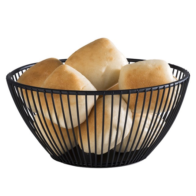 APS Korb -SVART-, Ø 17,5 cm, H: 8 cm, Metall, schwarz