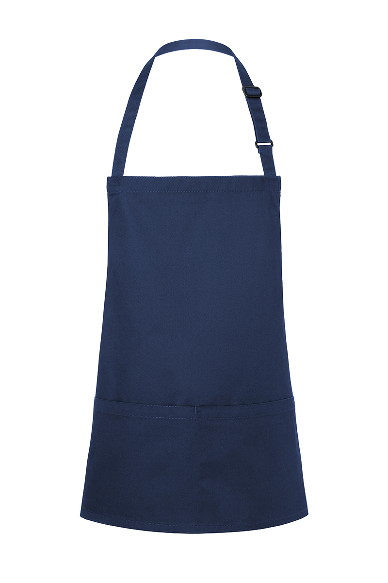 Kurze Latzschürze Basic mit Schnalle und Tasche - Maße: 75 x 60 cm (Breite x Länge)