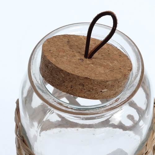 Vorratsglas "Boho" m. Korkdeckel, 1000 ml. Ø: 120 mm. Höhe: 160 mm.