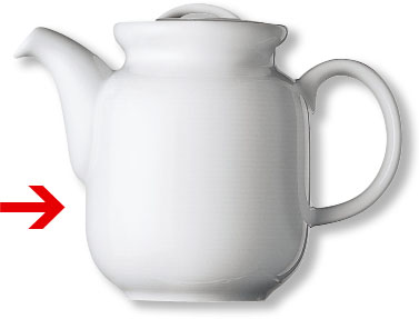 Kaffee-Portionskanne 0,30 l ohne Deckel Form Thomas Trend - uni weiss