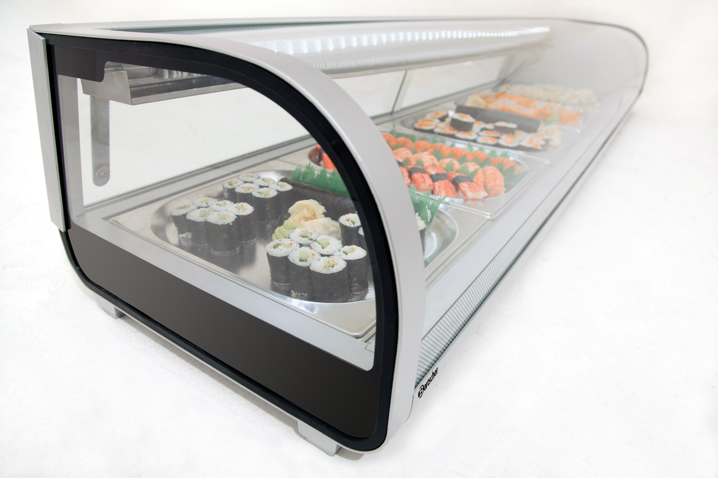 Bartscher Kühlaufsatz SushiBar GL2-1800 | Frequenz: 50 Hz | Maße: 180 x 42,5 x 295 cm. Gewicht: 45,1 kg