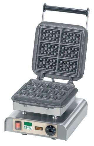 NEUMÄRKER Waffeleisen Rahmwaffel am Stiel mit Digitaltimer, Backplatten Grauguss 310x340x250 mm