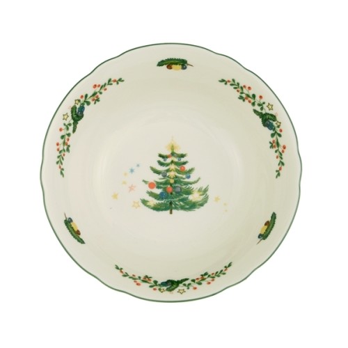 Seltmann Dessertschale 15 cm, Form: Marieluise, Glasur: elfenbein, Dekor: 43607 Weihnachten