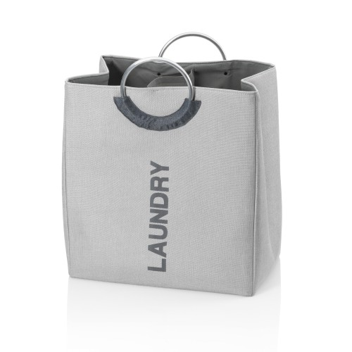KELA Wäschesortierer Palma 100%Polyester felsgrau 50,0x29,0x54,0cm