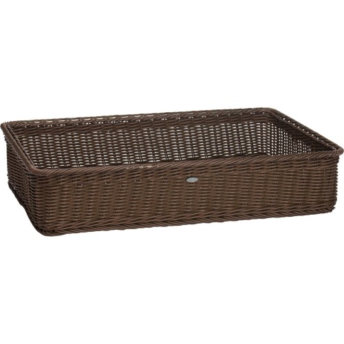 Westmark Korb rechteckig mit Metallrahmen, 60 x 40 x 13 cm, braun