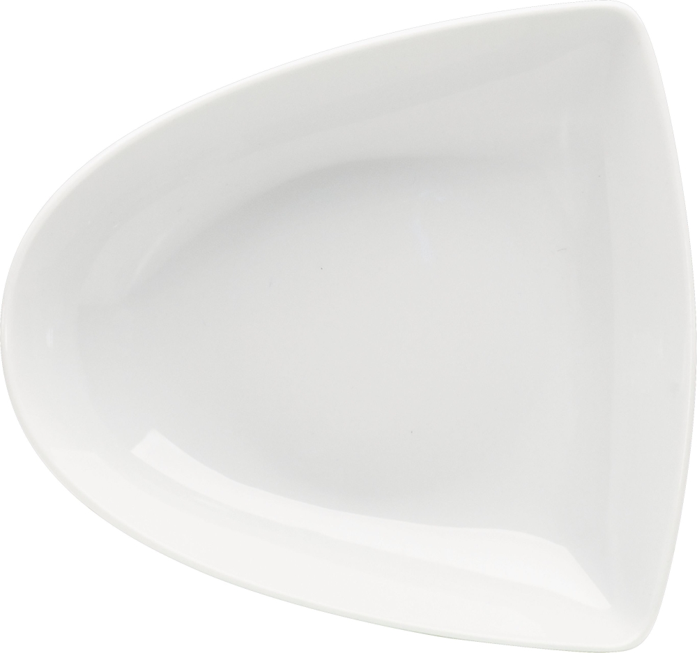 Bauscher Teller tief ENJOY, asymmetrisch, 231 x 214 mm, Höhe: 50 mm, uni weiss