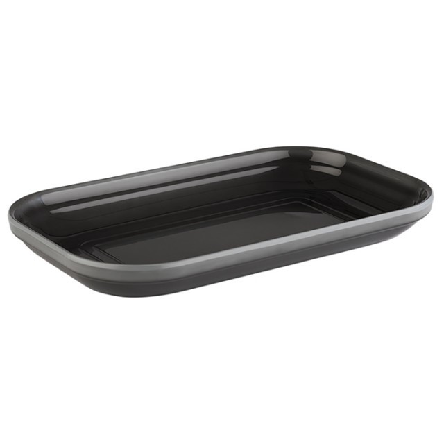 APS GN 1/4 Tablett -EMMA-, 26,5 x 16,2 cm, H: 3 cm, Melamin, grau