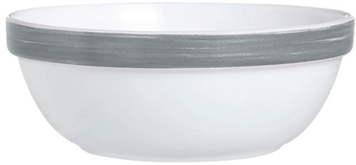 Brush Grey Rest. Stapelschale 17cm, 90cl * - Arcoroc Blanc (gehärtet)
