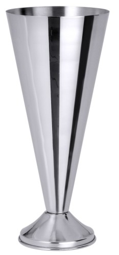 Spritzbeutelständer für Beutelgröße 4 - 7 aus Edelstahl 18/10, hochglänzend, mit Spülwasserablauf im Fuß, schwere Qualität