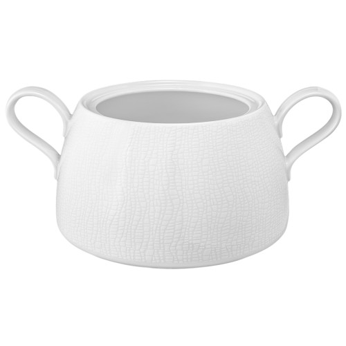 Seltmann Unterteil zur Schüssel mit Deckel, rund, Form: Life, Dekor: 25676 Fashion luxury white, hohe Kantenschlagfestigkeit, Made in Germany