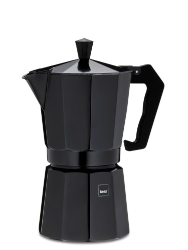Espressobereiter Italia Aluminium schwarz 6 Tassen 17,0 cm 9,5 cm Ø 300,0 ml von Kela