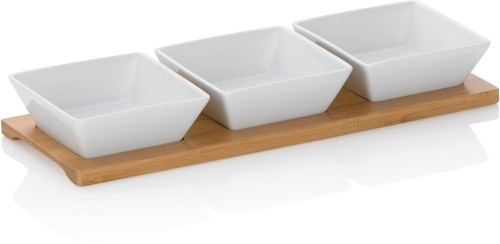 KELA Schalen-Set Philipa Porzellan weiß 4tlg 33,5x12,0x5,0cm