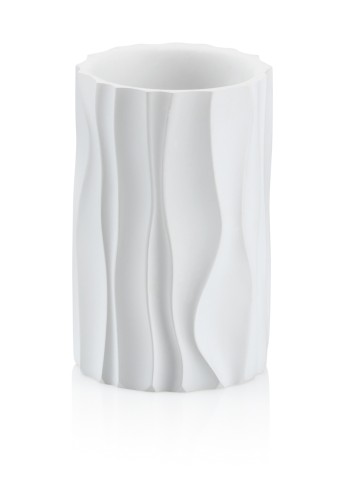 Becher Merida Polyresin weiß 10,5 cm 7,0 cm von Kela