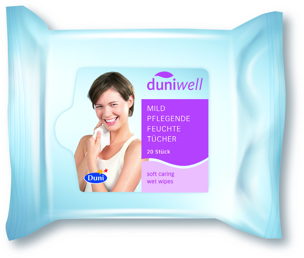 DUNI Feuchte Waschlappen 18x21cm, 20er 20 Stück