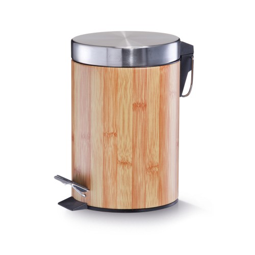 Zeller Treteimer, 3 ltr., Bamboodekor, Metall
