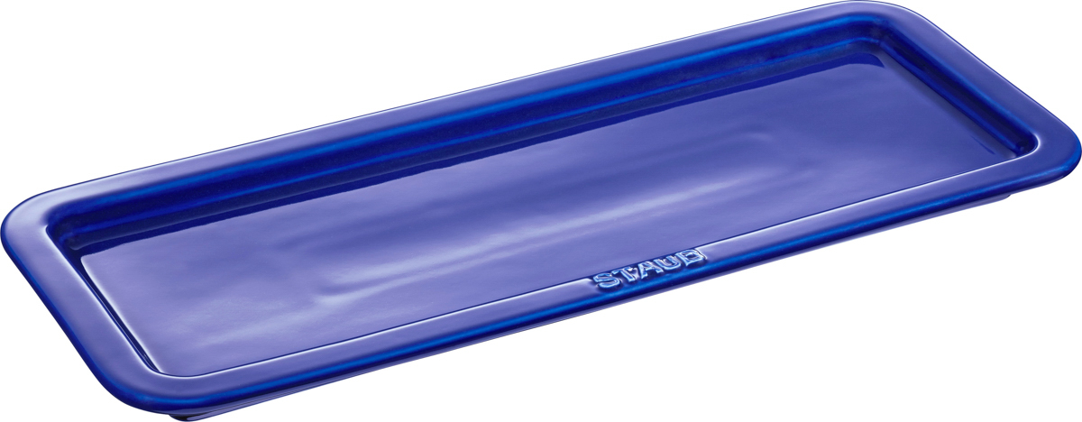 Servierteller, Dunkelblau, Keramik, Serie: Ceramique. Marke: Staub