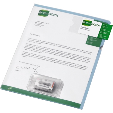 DURABLE Diktathülle DIN A4 mit transparentem Vorderdeckel PVC blau