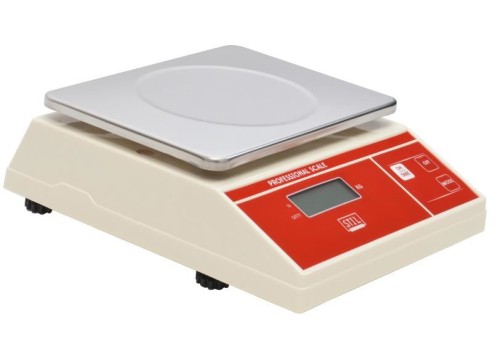 SARO Professionelle Waage bis 5 kg, Modell 4811 - Große Flachbettwaage - nicht geeicht - Gehäuse: Kunststoff, Platte : Edelstahl, 235 x 175